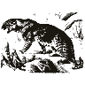 Engraving of a leopard, from Brehms Tierleben (1890)